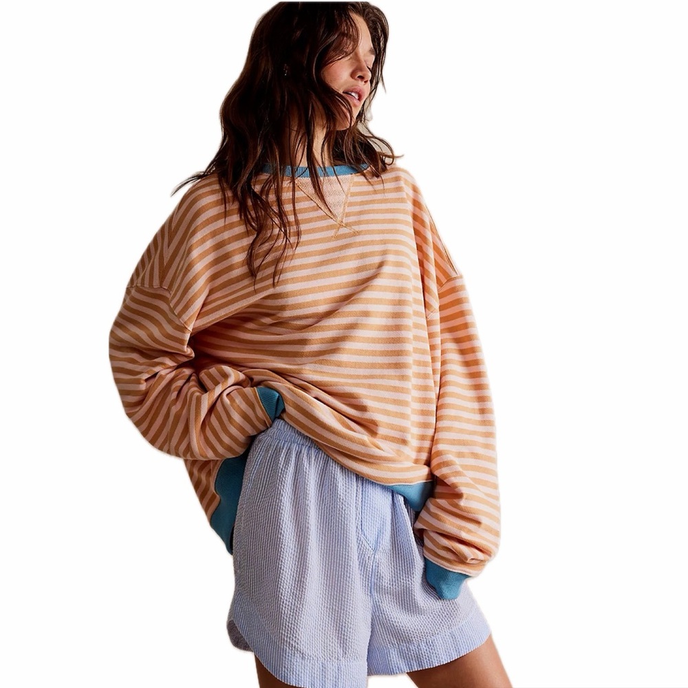 Free People |  NWOT Classic Striped Crew - Picture 5 of 12